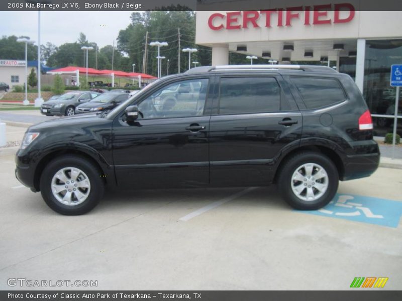 Ebony Black / Beige 2009 Kia Borrego LX V6
