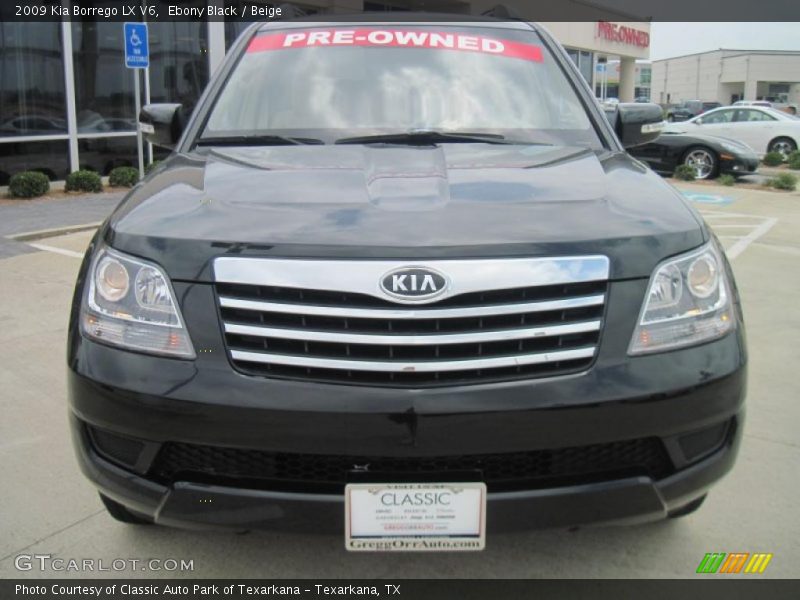 Ebony Black / Beige 2009 Kia Borrego LX V6