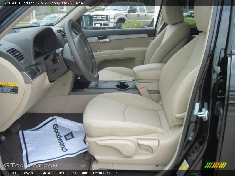 Ebony Black / Beige 2009 Kia Borrego LX V6
