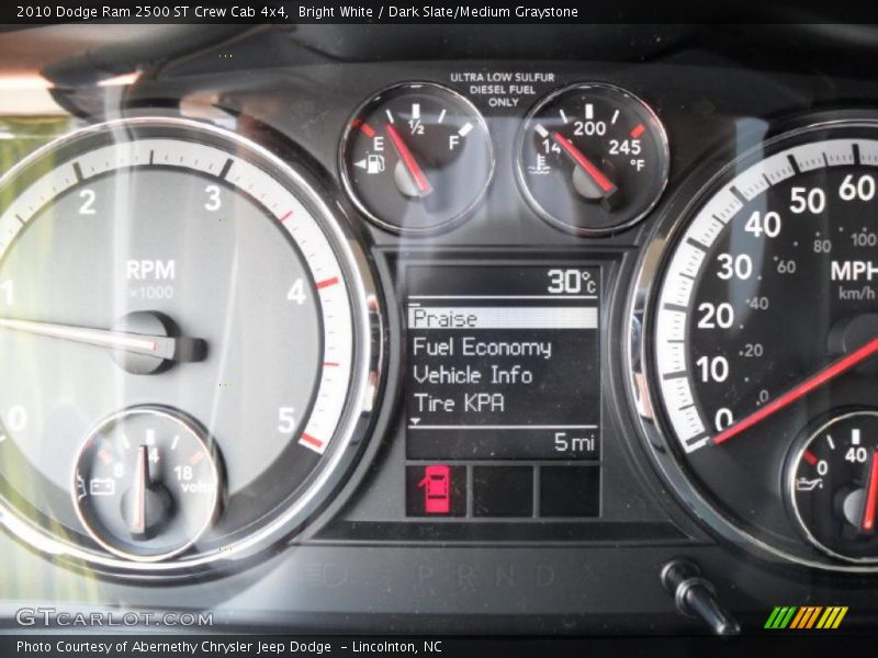 Bright White / Dark Slate/Medium Graystone 2010 Dodge Ram 2500 ST Crew Cab 4x4