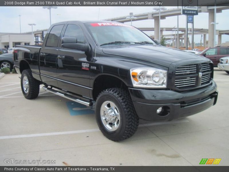 Brilliant Black Crystal Pearl / Medium Slate Gray 2008 Dodge Ram 2500 TRX4 Quad Cab 4x4