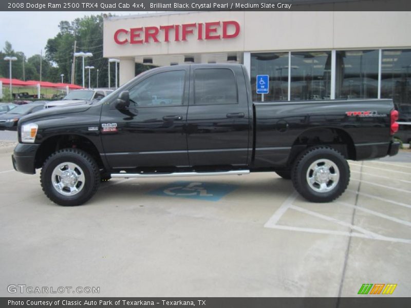 Brilliant Black Crystal Pearl / Medium Slate Gray 2008 Dodge Ram 2500 TRX4 Quad Cab 4x4