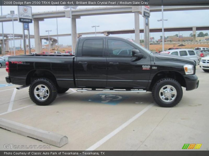 Brilliant Black Crystal Pearl / Medium Slate Gray 2008 Dodge Ram 2500 TRX4 Quad Cab 4x4