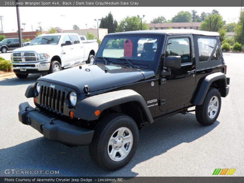 Black / Dark Slate Gray/Medium Slate Gray 2010 Jeep Wrangler Sport 4x4