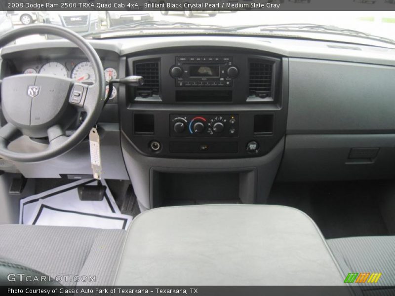 Brilliant Black Crystal Pearl / Medium Slate Gray 2008 Dodge Ram 2500 TRX4 Quad Cab 4x4