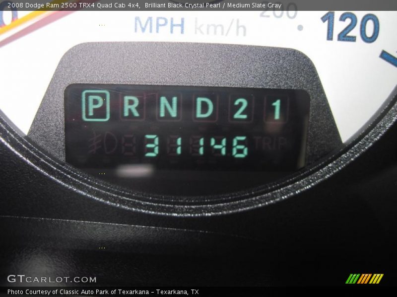 Brilliant Black Crystal Pearl / Medium Slate Gray 2008 Dodge Ram 2500 TRX4 Quad Cab 4x4