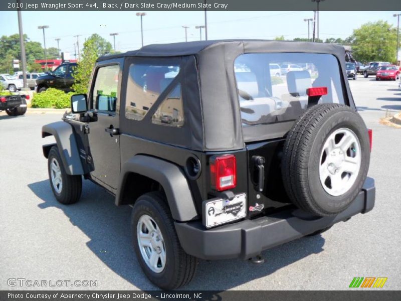 Black / Dark Slate Gray/Medium Slate Gray 2010 Jeep Wrangler Sport 4x4