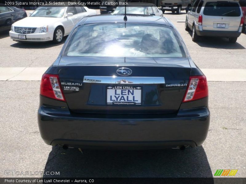 Dark Gray Metallic / Carbon Black 2009 Subaru Impreza 2.5i Sedan