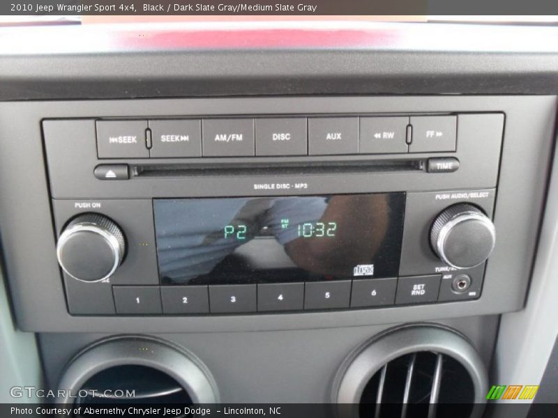 Black / Dark Slate Gray/Medium Slate Gray 2010 Jeep Wrangler Sport 4x4