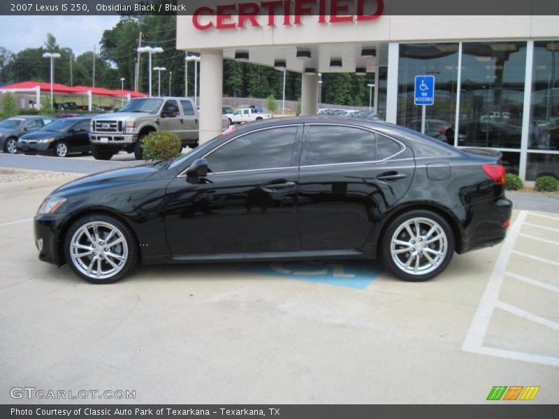 Obsidian Black / Black 2007 Lexus IS 250