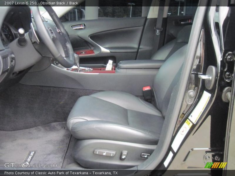 Obsidian Black / Black 2007 Lexus IS 250