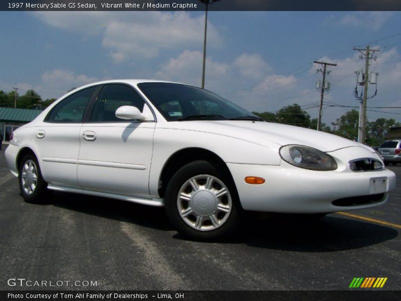 Vibrant White / Medium Graphite 1997 Mercury Sable GS Sedan