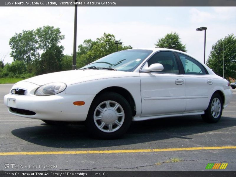 Vibrant White / Medium Graphite 1997 Mercury Sable GS Sedan