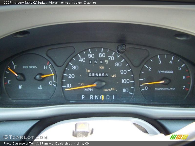 Vibrant White / Medium Graphite 1997 Mercury Sable GS Sedan