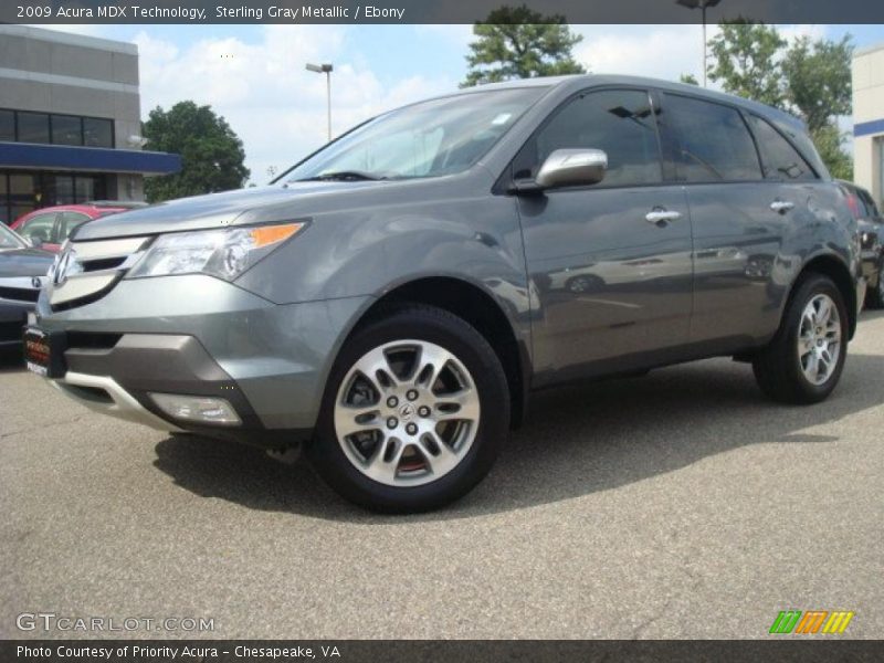 Sterling Gray Metallic / Ebony 2009 Acura MDX Technology