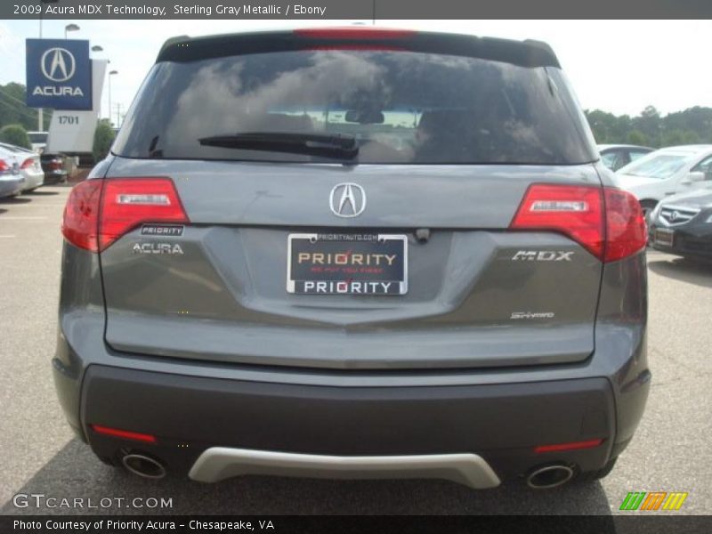 Sterling Gray Metallic / Ebony 2009 Acura MDX Technology