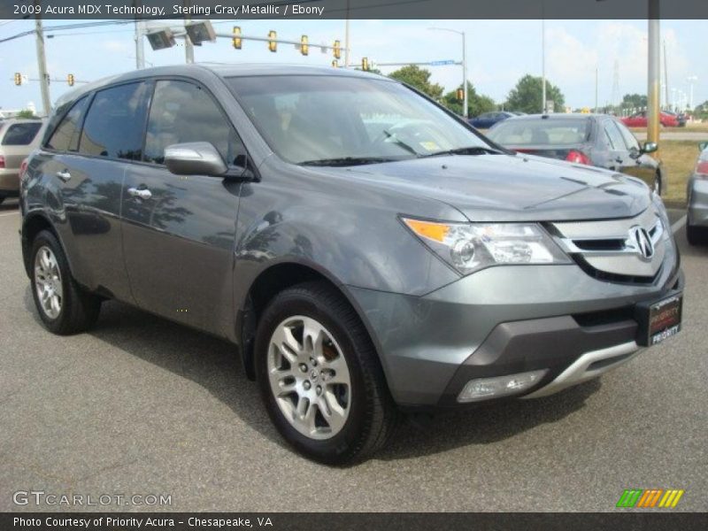 Sterling Gray Metallic / Ebony 2009 Acura MDX Technology