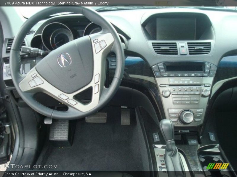 Sterling Gray Metallic / Ebony 2009 Acura MDX Technology