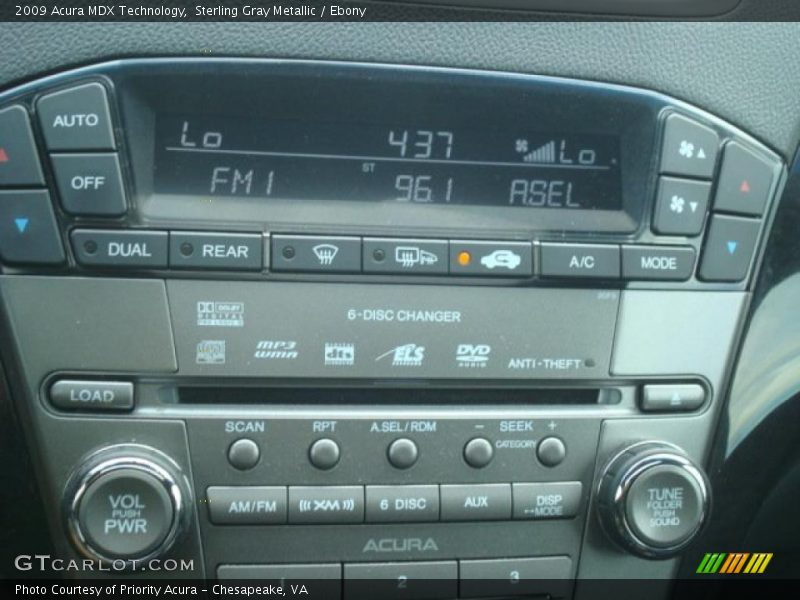 Sterling Gray Metallic / Ebony 2009 Acura MDX Technology