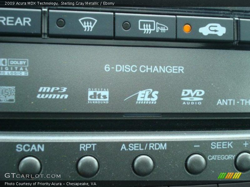 Sterling Gray Metallic / Ebony 2009 Acura MDX Technology