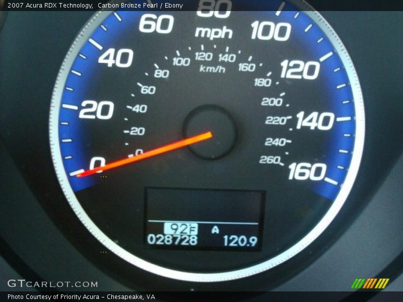 Carbon Bronze Pearl / Ebony 2007 Acura RDX Technology