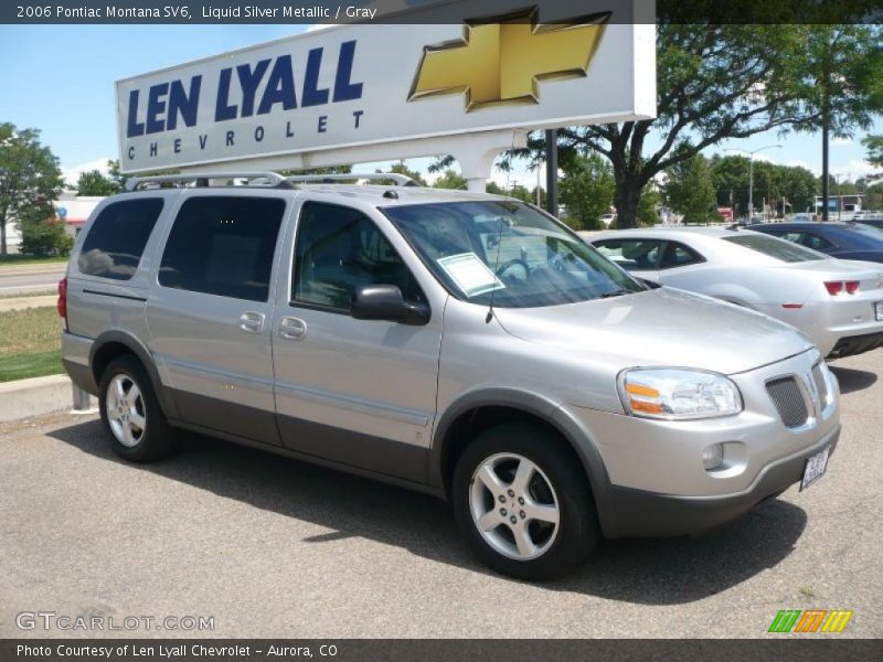 Liquid Silver Metallic / Gray 2006 Pontiac Montana SV6