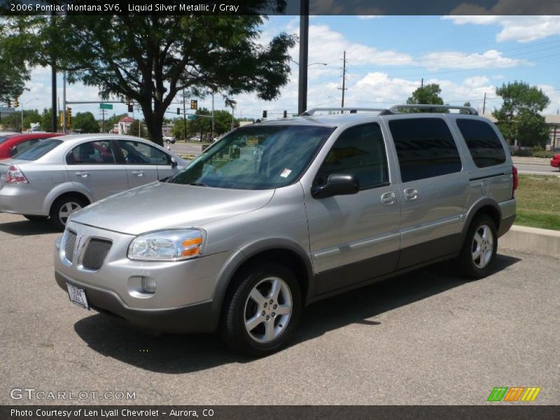 Liquid Silver Metallic / Gray 2006 Pontiac Montana SV6