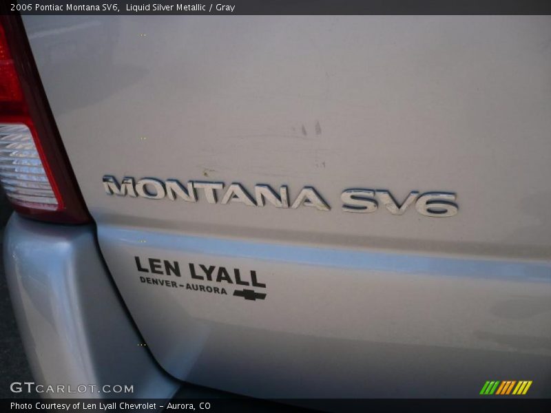 Liquid Silver Metallic / Gray 2006 Pontiac Montana SV6