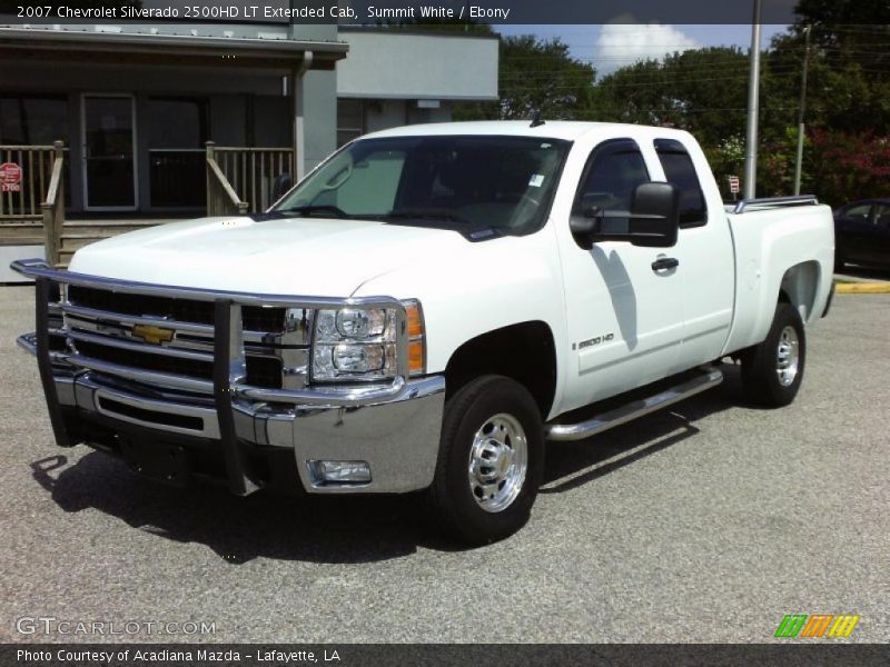 Summit White / Ebony 2007 Chevrolet Silverado 2500HD LT Extended Cab