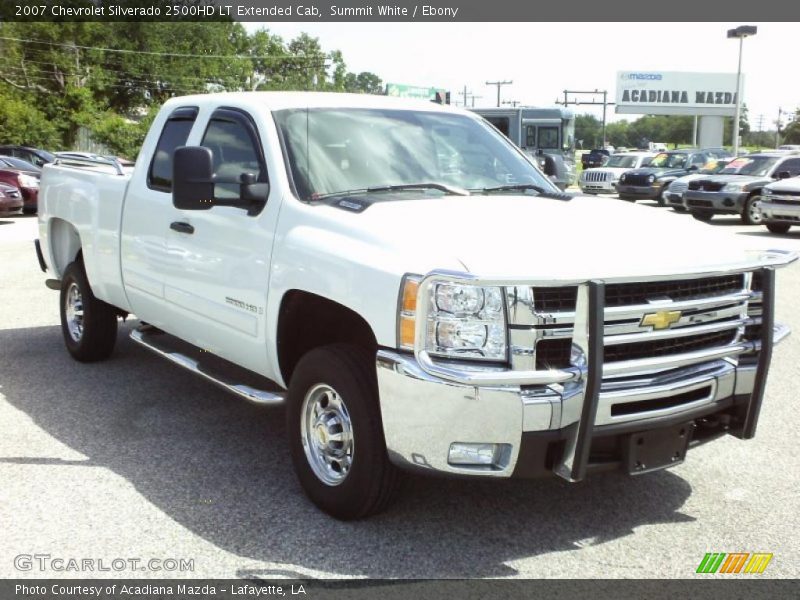 Summit White / Ebony 2007 Chevrolet Silverado 2500HD LT Extended Cab