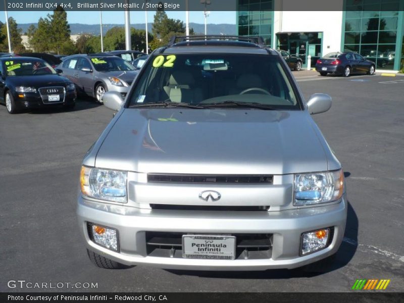 Brilliant Silver Metallic / Stone Beige 2002 Infiniti QX4 4x4
