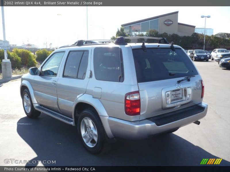 Brilliant Silver Metallic / Stone Beige 2002 Infiniti QX4 4x4