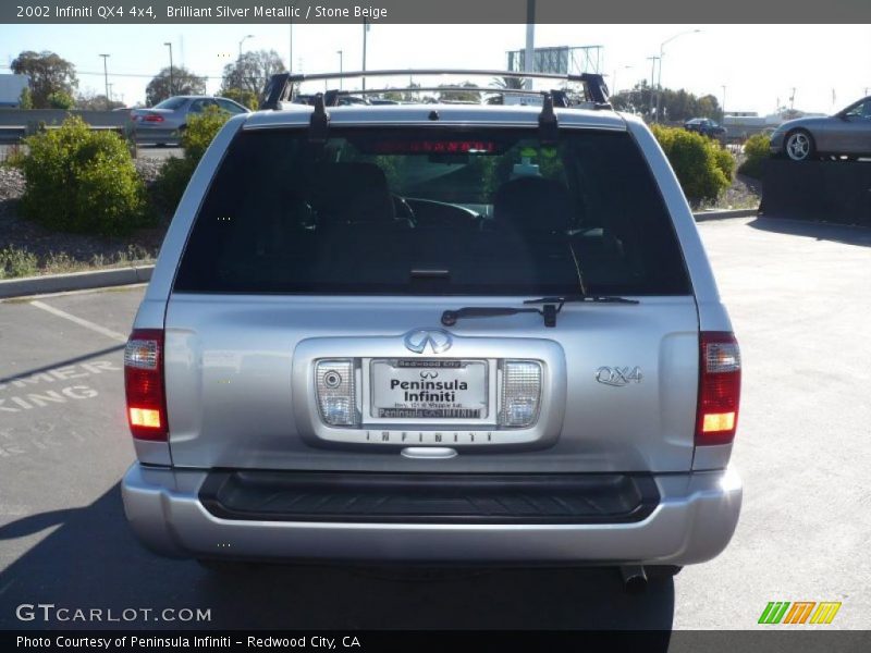 Brilliant Silver Metallic / Stone Beige 2002 Infiniti QX4 4x4