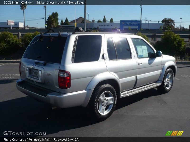 Brilliant Silver Metallic / Stone Beige 2002 Infiniti QX4 4x4