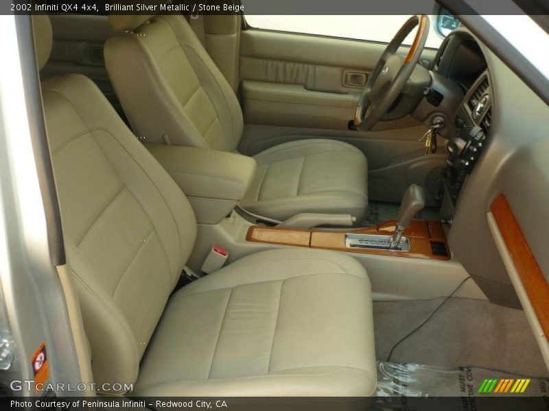 Brilliant Silver Metallic / Stone Beige 2002 Infiniti QX4 4x4