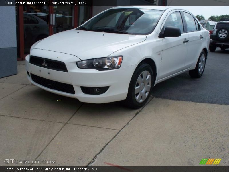 Wicked White / Black 2008 Mitsubishi Lancer DE