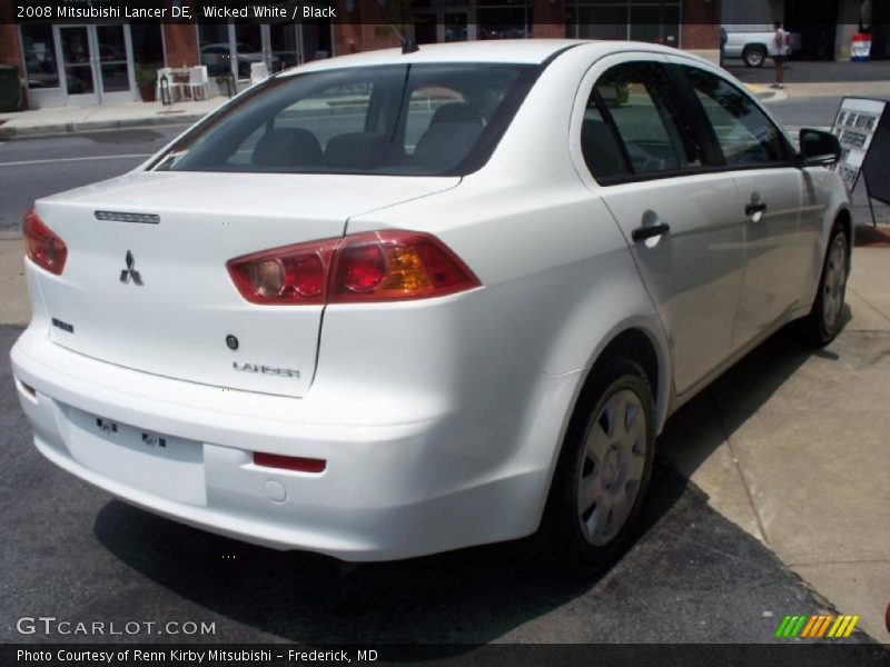 Wicked White / Black 2008 Mitsubishi Lancer DE