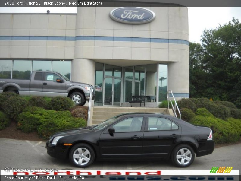 Black Ebony / Medium Light Stone 2008 Ford Fusion SE
