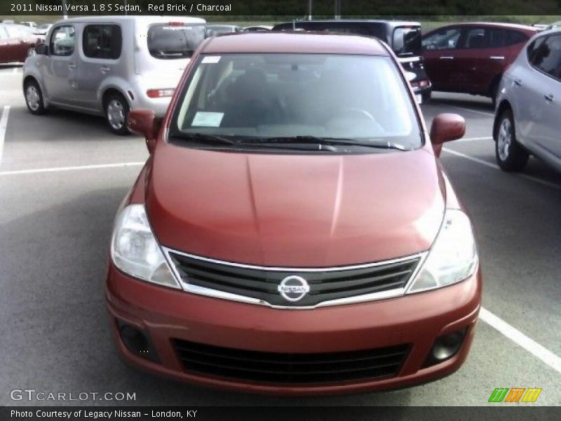 Red Brick / Charcoal 2011 Nissan Versa 1.8 S Sedan