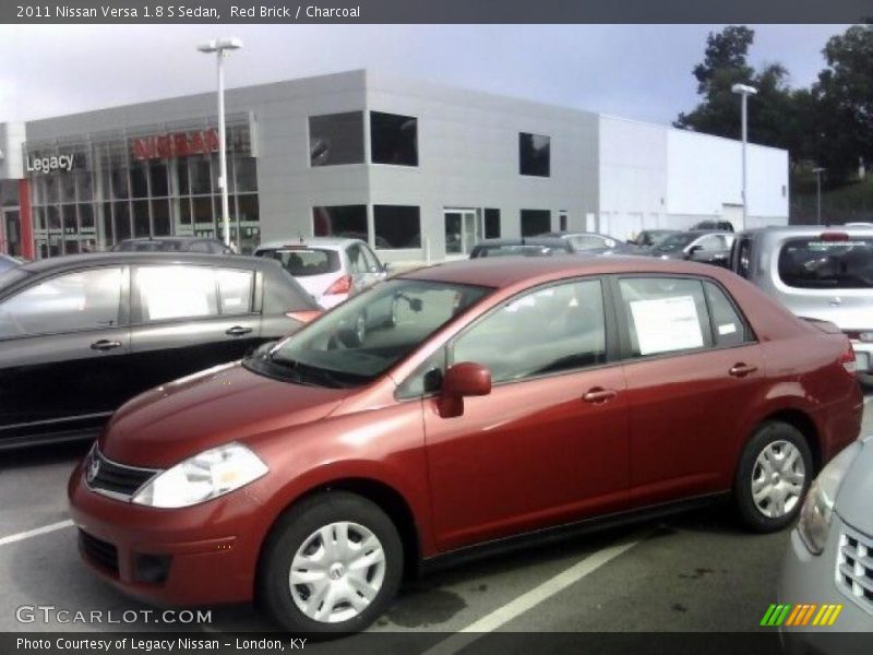 Red Brick / Charcoal 2011 Nissan Versa 1.8 S Sedan
