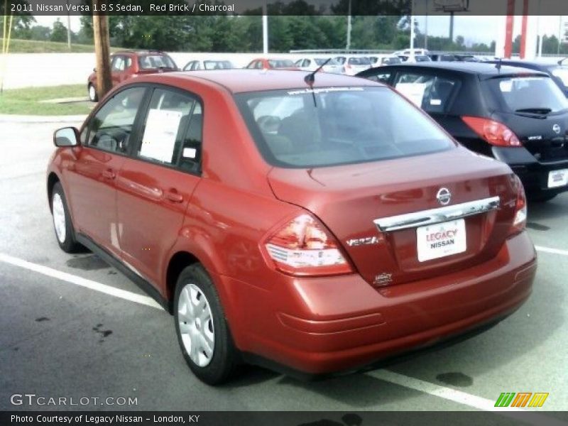 Red Brick / Charcoal 2011 Nissan Versa 1.8 S Sedan
