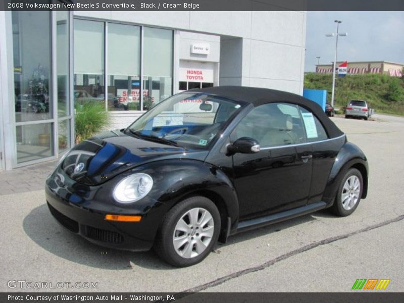 Black / Cream Beige 2008 Volkswagen New Beetle S Convertible