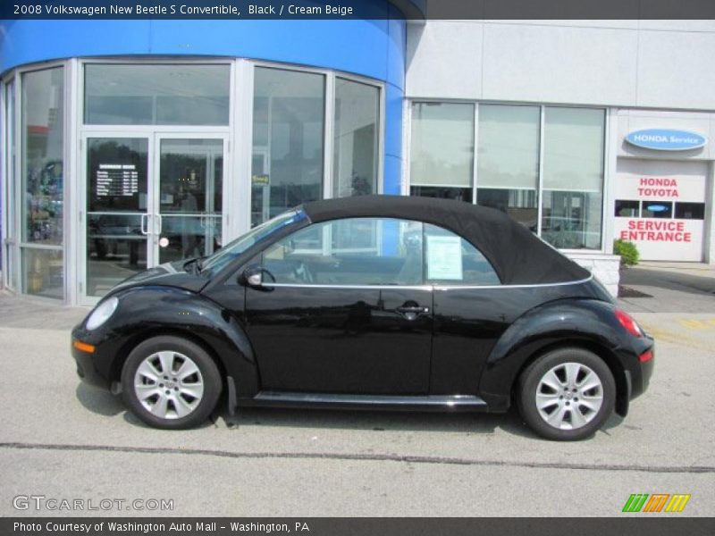Black / Cream Beige 2008 Volkswagen New Beetle S Convertible