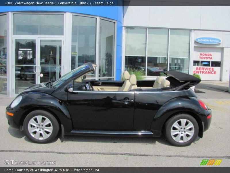 Black / Cream Beige 2008 Volkswagen New Beetle S Convertible
