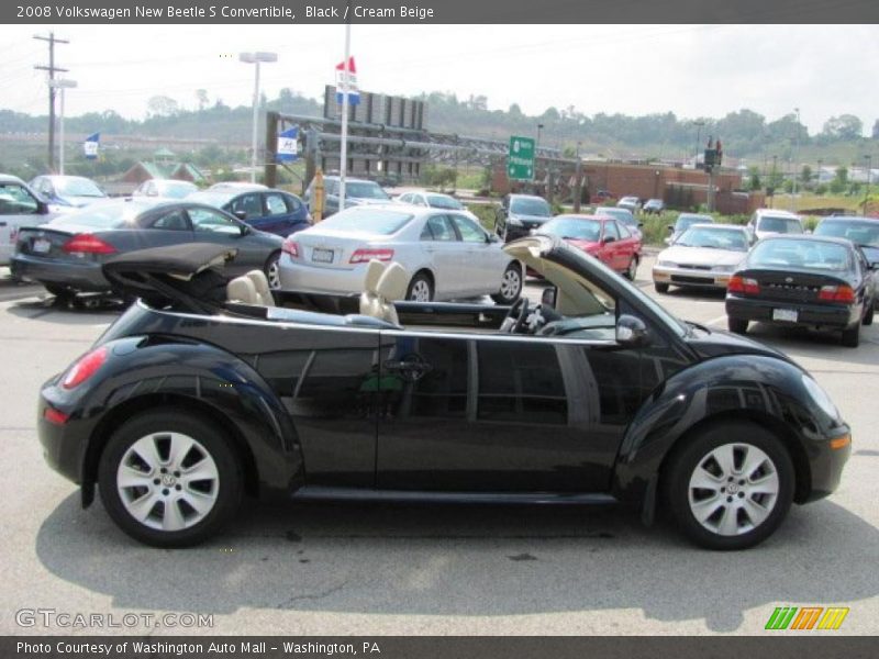 Black / Cream Beige 2008 Volkswagen New Beetle S Convertible