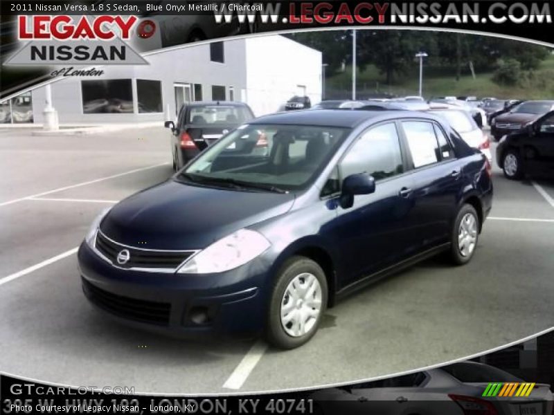 Blue Onyx Metallic / Charcoal 2011 Nissan Versa 1.8 S Sedan