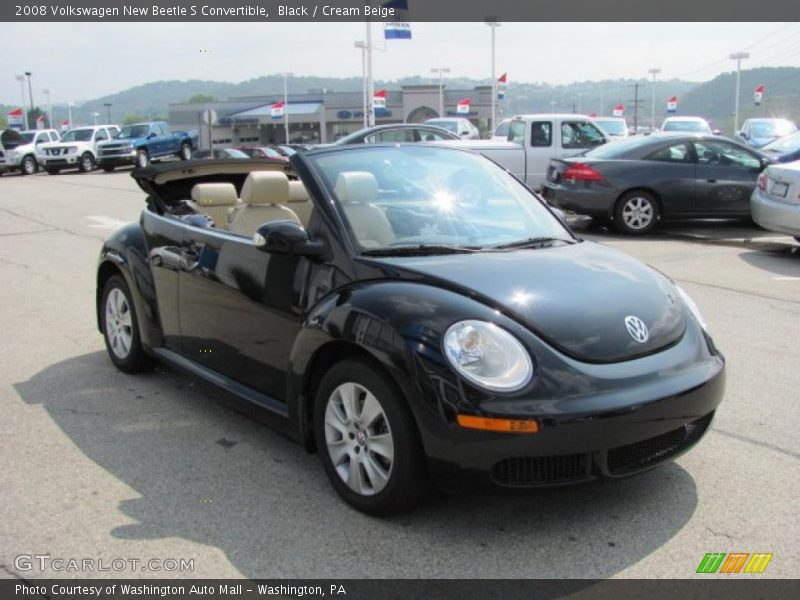 Black / Cream Beige 2008 Volkswagen New Beetle S Convertible