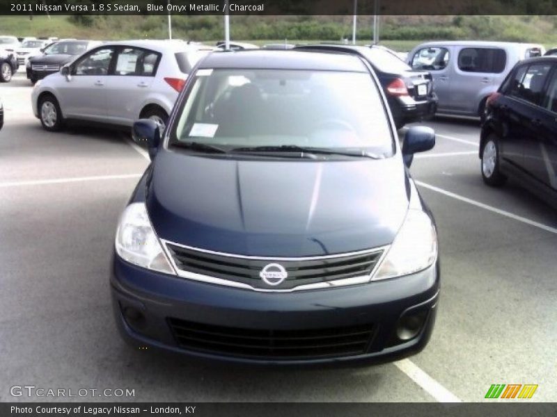 Blue Onyx Metallic / Charcoal 2011 Nissan Versa 1.8 S Sedan