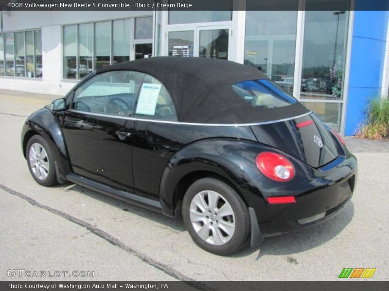 Black / Cream Beige 2008 Volkswagen New Beetle S Convertible