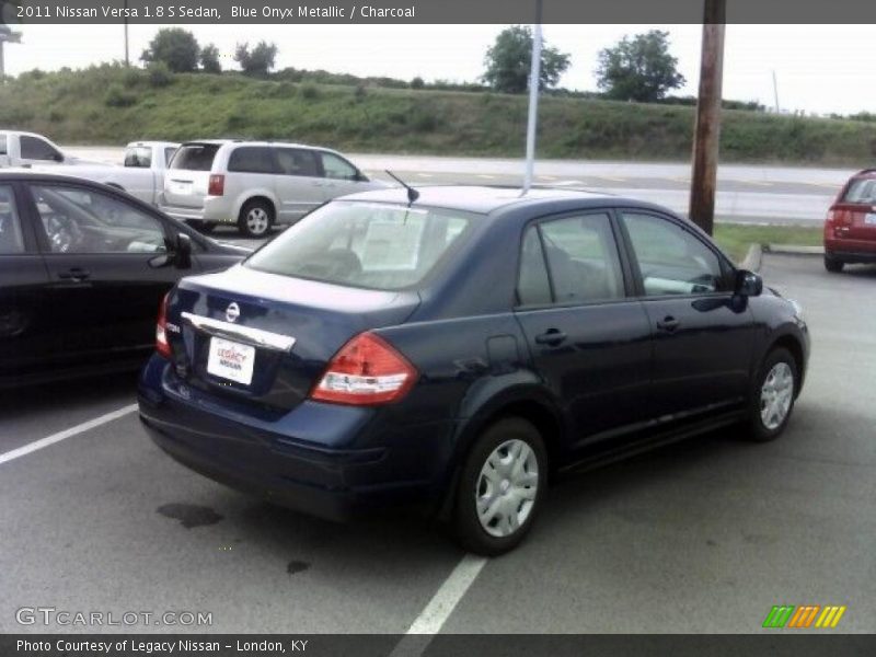 Blue Onyx Metallic / Charcoal 2011 Nissan Versa 1.8 S Sedan